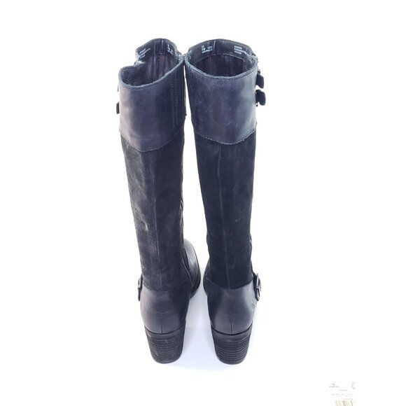 Born Swann Knee High Tall Boots Black Leather Womens US 8.5 - Picture 5 of 9